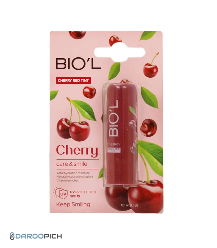 Biol-Cherry-Lip-Balm-4.8-g-1.webp بالم نرم کننده لب گیلاس بیول - تصویر 1