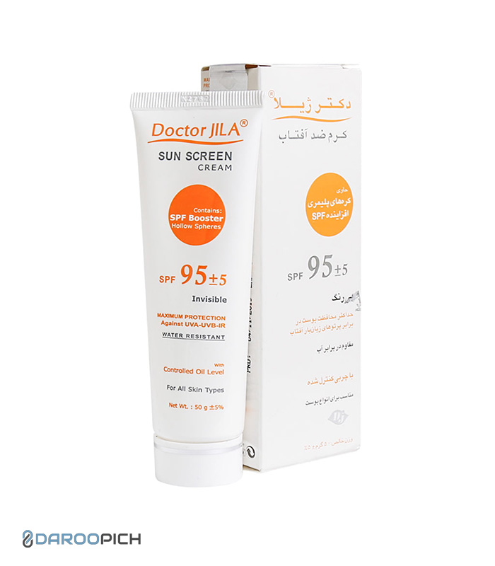 Doctor-Jila-Invisible-Sunscreen-Cream-Controlled-Oil-Level-SPF95.jpg کرم ضد آفتاب SPF95 دکتر ژیلا با چربی کنترل شده 50 میلی لیتر - تصویر 1
