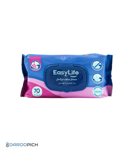 دستمال مرطوب بزرگسال لوندر ایزی لایف بسته 70 عددی
