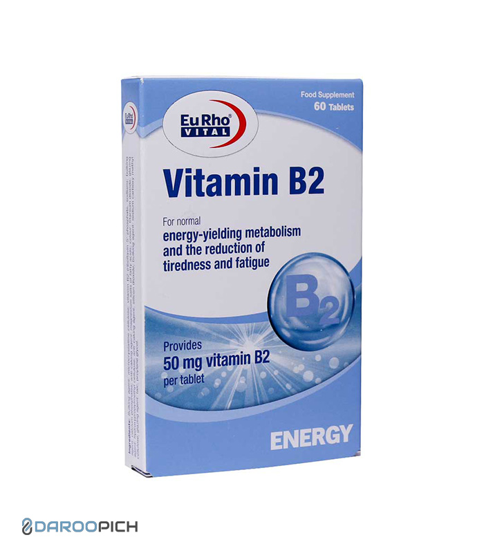 EuRhoVital-Vitamin-B2-60-tablet.jpg قرص ویتامین B2 یوروویتال 60 عدد - تصویر 1