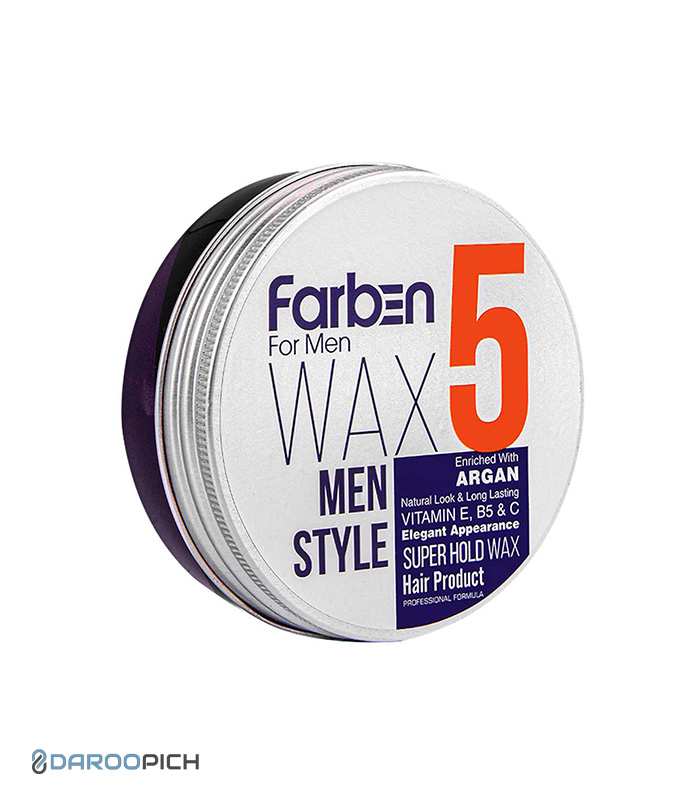 Farben-5-Super-Hold-Wax-For-Men.jpg واکس مو سوپر مردانه شماره 5 فاربن - تصویر 1