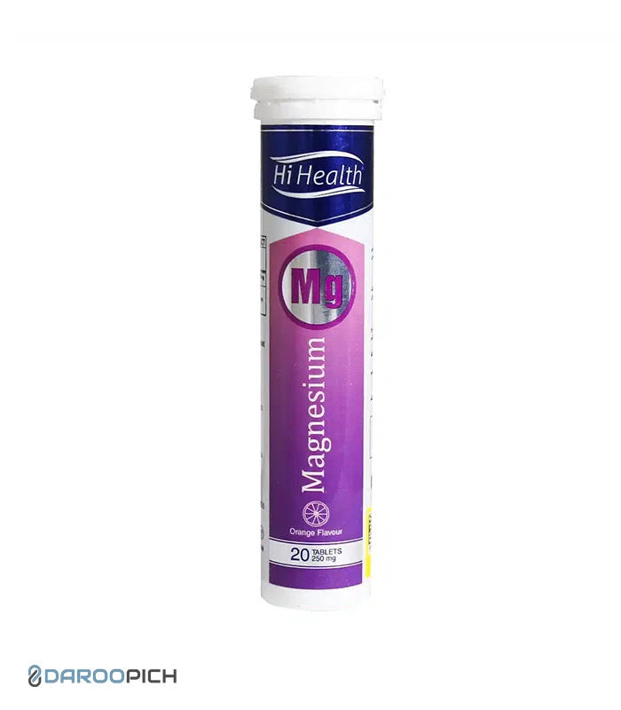 Hi-Health-Magnesium-20-Tabs.webp قرص جوشان منیزیم های هلث 20 عدد - تصویر 1