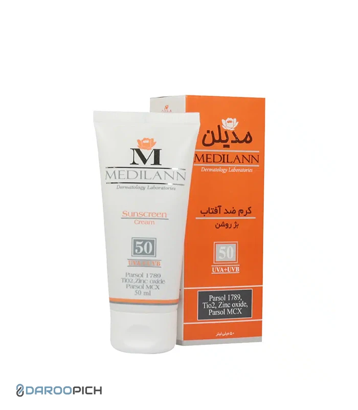Medilann-Sunscreen-SPF50-Tinted-Cream-Normal-And-Dry-Skins-50.webp کرم ضد آفتاب رنگی SPF50 مدیلن مناسب پوست های معمولی و خشک 50 میلی لیتر - تصویر 1