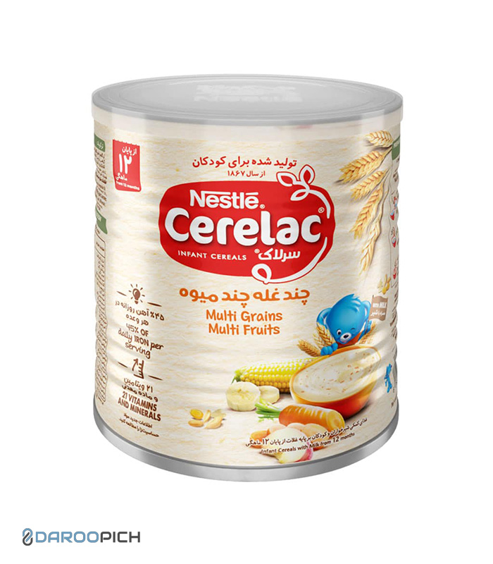Nestle-Cerelac-Multi-Grains-Multi-Fruits-With-Milk-400-g.jpg سرلاک چند غله چند میوه به همراه شیر نستله از 12 ماهگی 400 گرم - تصویر 1