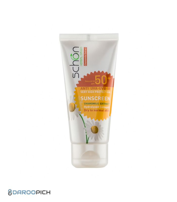 Schon-Sunscreen-normal-to-dry-beige.jpg ضد آفتاب رنگی SPF50 شون بژ مناسب پوست های معمولی تا خشک - تصویر 1