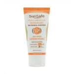 فلوئید ضد آفتاب فیزیکال سان سیف SPF50+ فاقد چربی 50 میلی لیتر