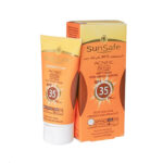 کرم ضد آفتاب SPF35 بژ روشن سان سیف فاقد چربی پوست های چرب و آکنه ای