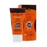 کرم ضد آفتاب SPF50 بژ طبیعی سان سیف فاقد چربی پوست های چرب و آکنه ای