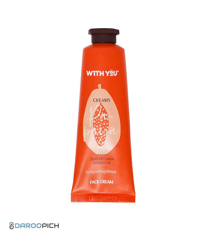 With-You-Enriched-With-Baobab-Oil-Face-Cream-50-ml.jpg کرم صورت طبیعی حاوی عصاره پاپایا و روغن بائوباب ویت یو - تصویر 1