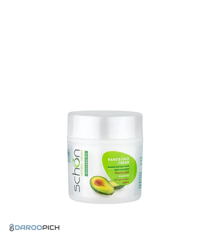 avocado-hand-and-face-jar-cream-schon-jpg.jpg کرم دست و صورت کاسه ای آووکادو شون - تصویر 1