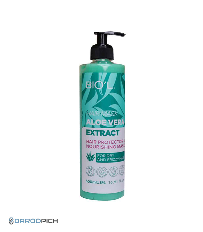 biol-hair-mask-pumpy-with-aloe-vera-extract.jpg ماسک مو پمپی عصاره آلوئه ورا بیول 500 میلی لیتر - تصویر 1