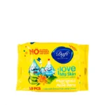 دستمال مرطوب نرم کننده و پاک کننده کودک دافی بسته 20 عددی