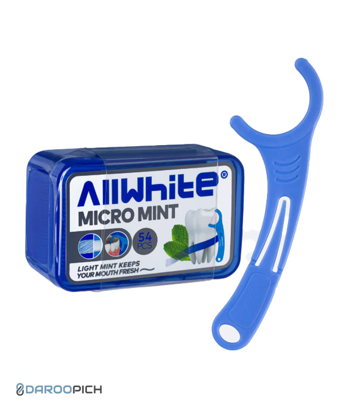 daroopich-product-2-2.jpg نخ دندان کمانی با اسانس نعنا و قاب آل وایت - تصویر 1