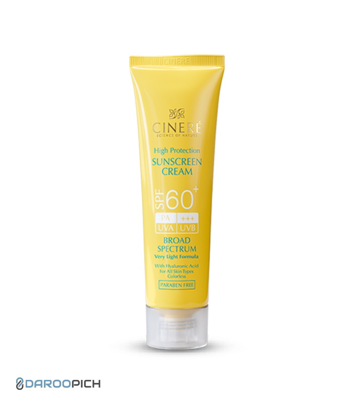 high-protection-sunscreen-cream-for-all-skin-types.jpg کرم ضد آفتاب بدون رنگ SPF60 سینره - تصویر 1