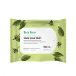 دستمال مرطوب پاک کننده آرایش حاوی عصاره درخت چای بیول